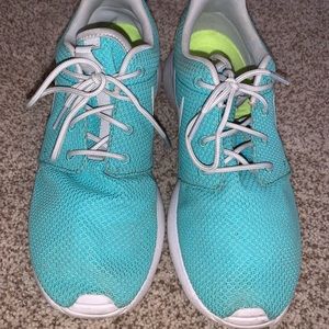 Women’s Custom aqua Nike tennis shoes